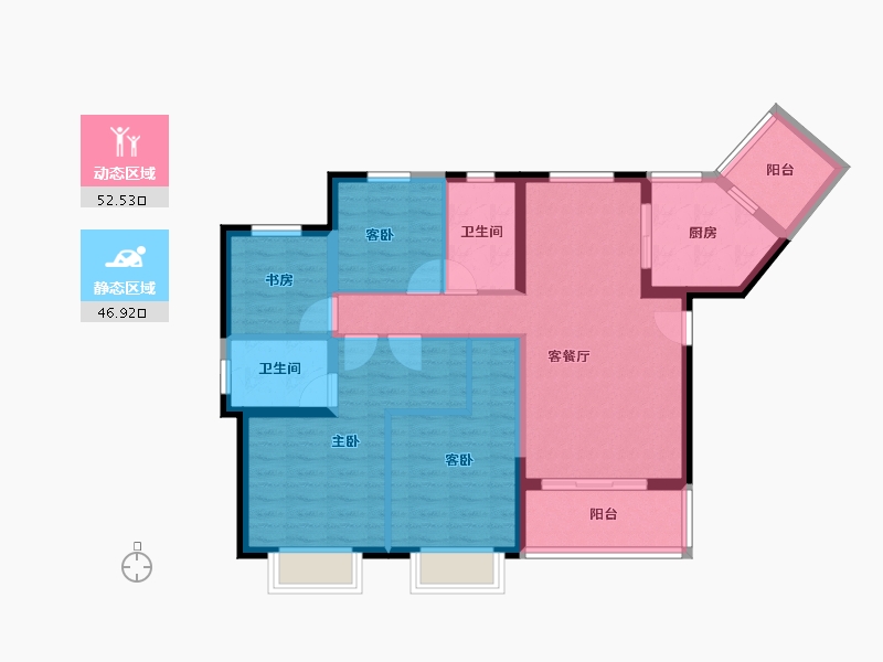 四川省-眉山市-合景领峰-88.21-户型库-动静分区