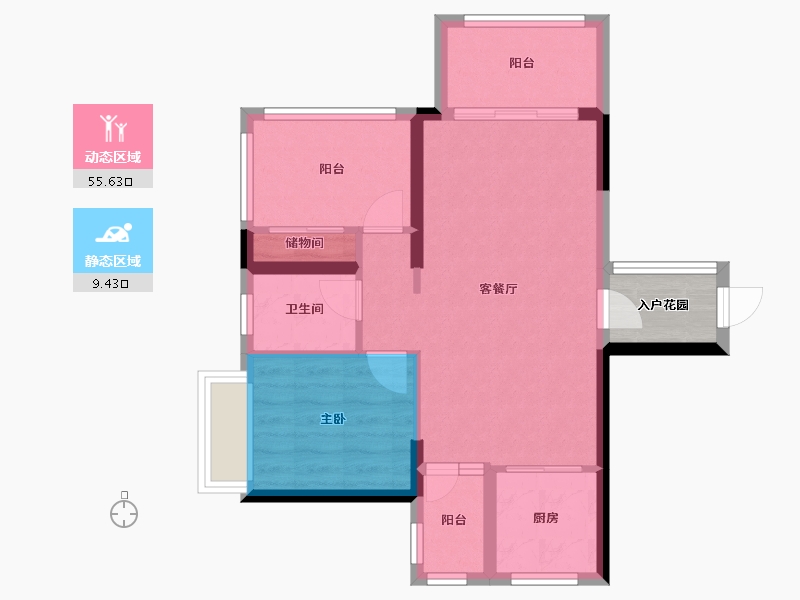 广东省-惠州市-御豪庭-60.99-户型库-动静分区