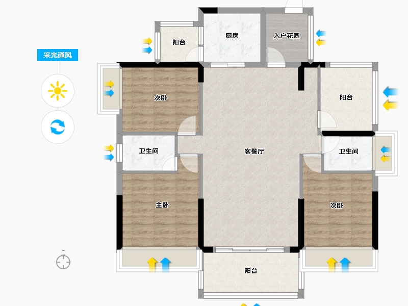 广东省-惠州市-御豪庭-103.14-户型库-采光通风