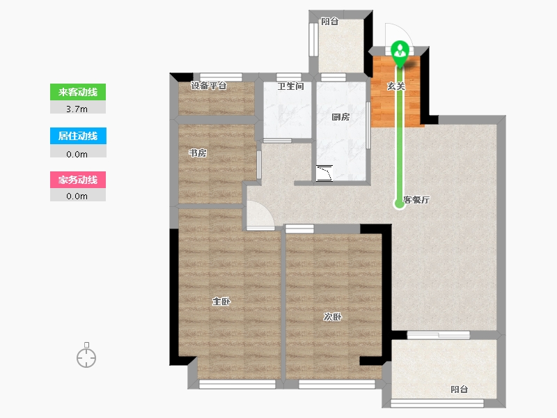 浙江省-湖州市-中建投悦湖名城-70.40-户型库-动静线