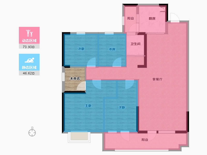 山东省-临沂市-碧桂园翡丽之光-112.00-户型库-动静分区