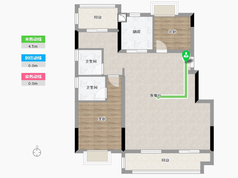 安徽省-合肥市-东城金茂悦-90.39-户型库-动静线