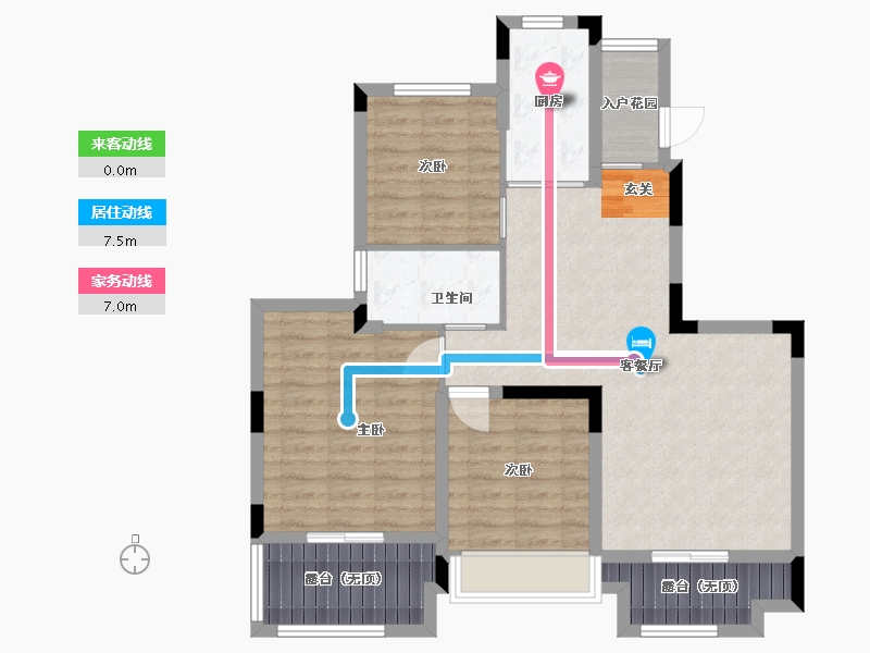 江苏省-南京市-恒大湖山半岛-88.00-户型库-动静线