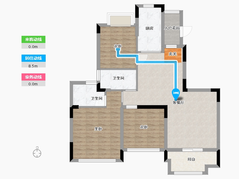 江苏省-南京市-恒大湖山半岛-92.00-户型库-动静线