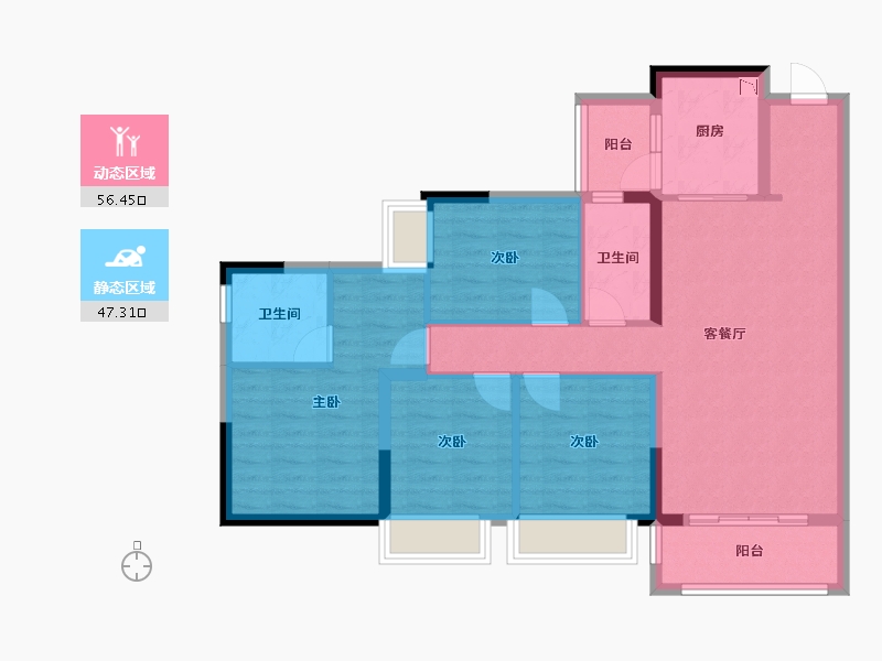 广东省-东莞市-虎门滨海城-92.26-户型库-动静分区