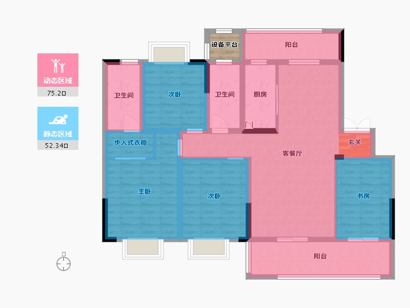 湖南省-株洲市-绿地株洲城际空间站-115.07-户型库-动静分区