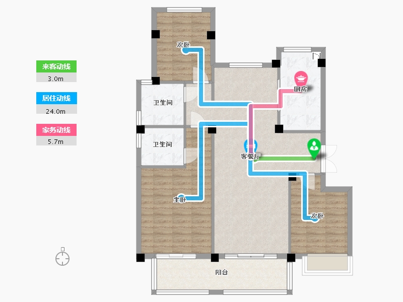 江西省-上饶市-云海观棠府-105.87-户型库-动静线