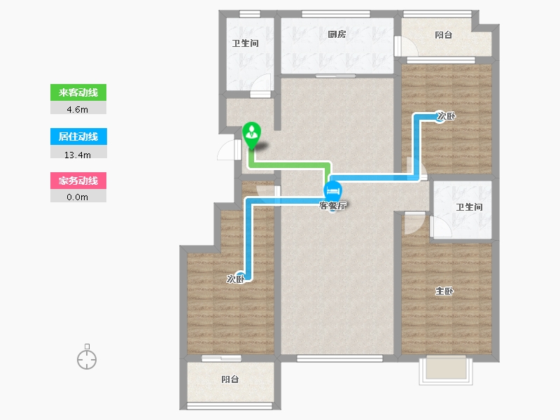 山东省-潍坊市-清荷湾臻园-116.80-户型库-动静线