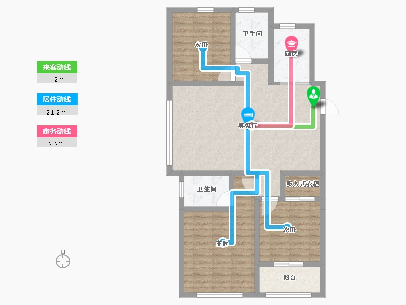 山东省-潍坊市-金庆御花园-91.04-户型库-动静线