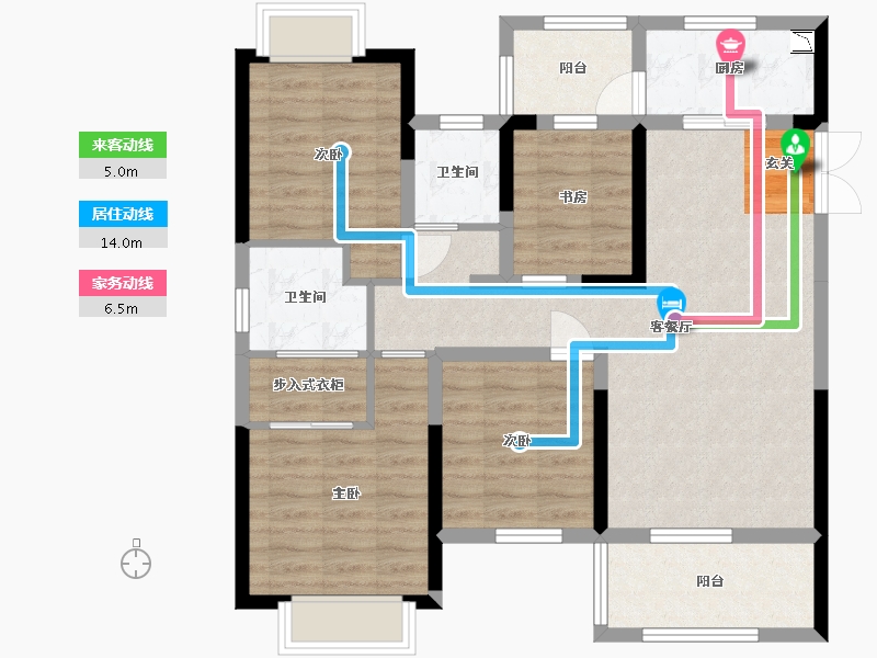 湖南省-株洲市-绿地株洲城际空间站-91.42-户型库-动静线