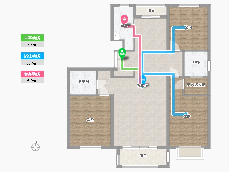 黑龙江省-齐齐哈尔市-观景国际-104.21-户型库-动静线