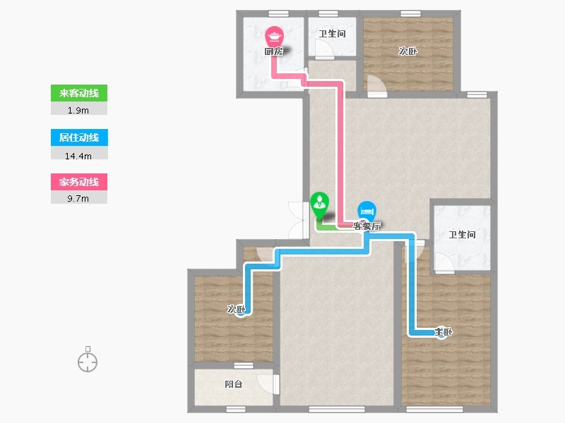 山东省-潍坊市-华安紫宸公馆-119.20-户型库-动静线