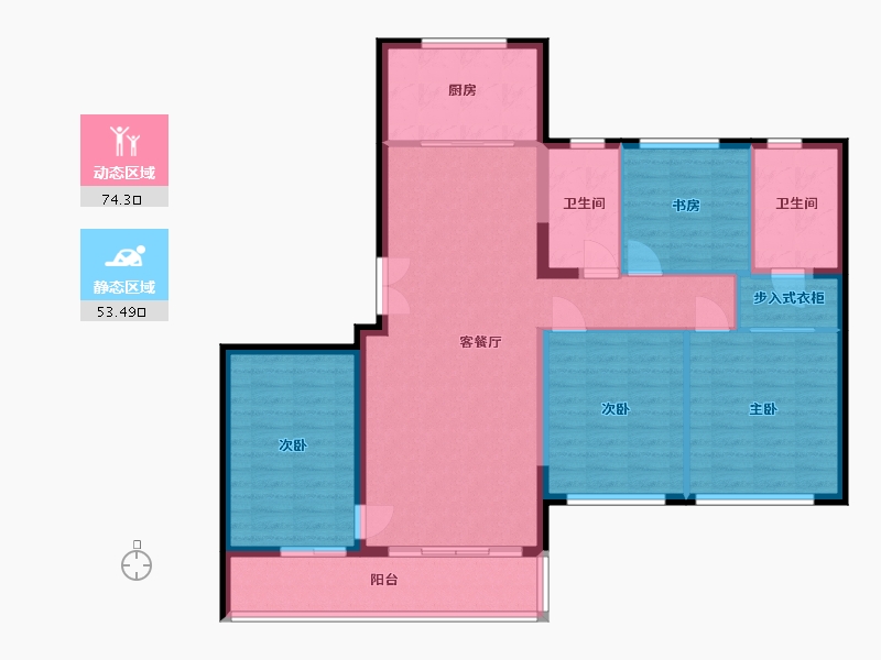 浙江省-宁波市-合能宁玥府-115.89-户型库-动静分区