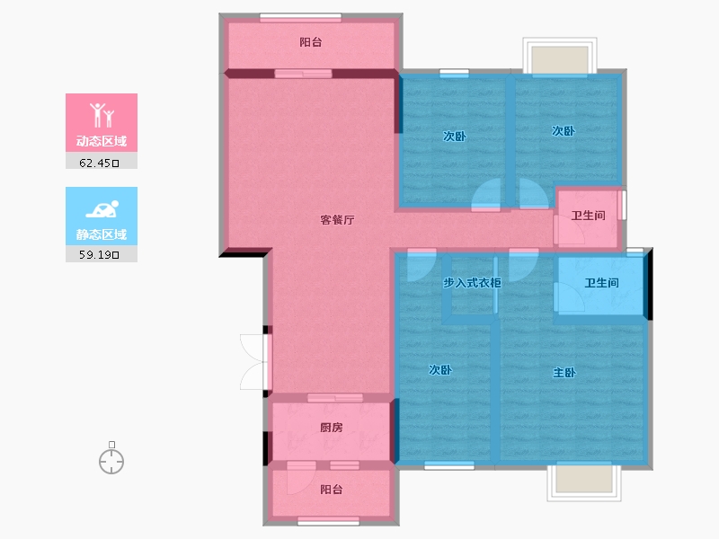 云南省-昆明市-石林西湖紫园-107.01-户型库-动静分区