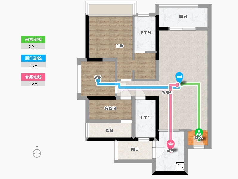 广东省-广州市-朝安金茂悦-79.20-户型库-动静线