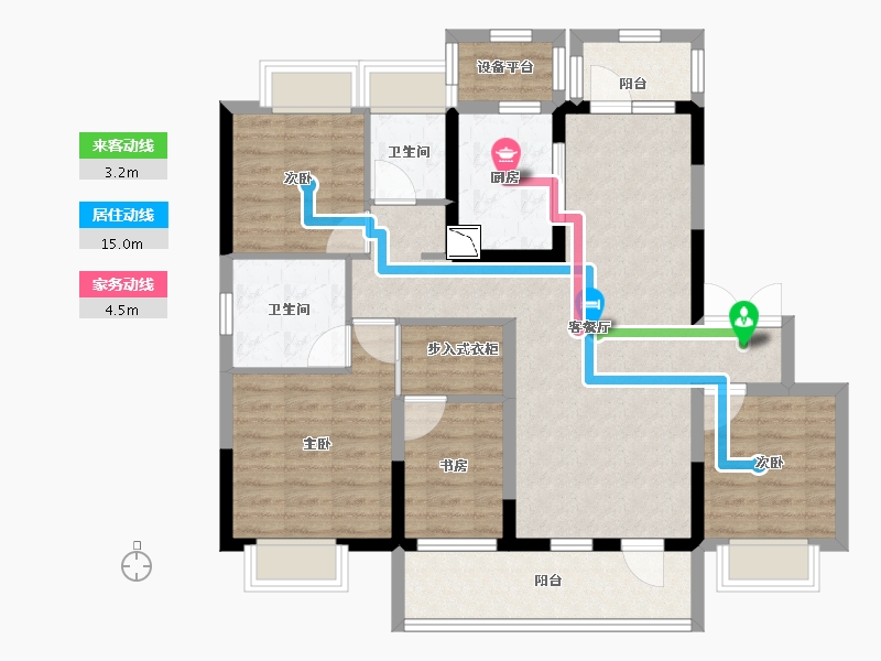 江苏省-无锡市-中锐星樾-102.40-户型库-动静线