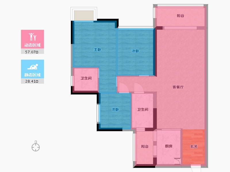 广东省-广州市-纵横揽云-76.00-户型库-动静分区