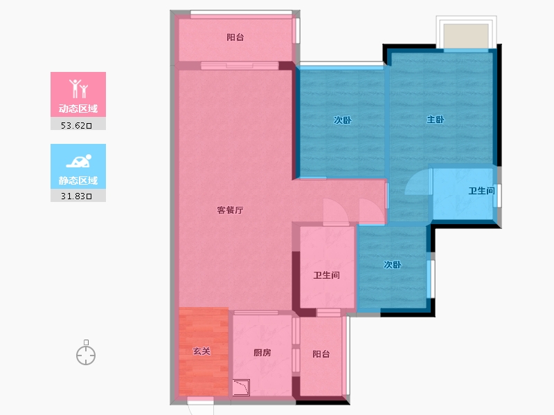 广东省-广州市-纵横揽云-76.00-户型库-动静分区