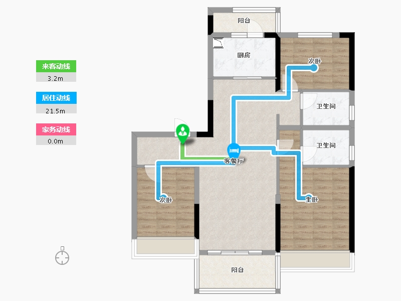 河南省-周口市-碧桂园-97.00-户型库-动静线