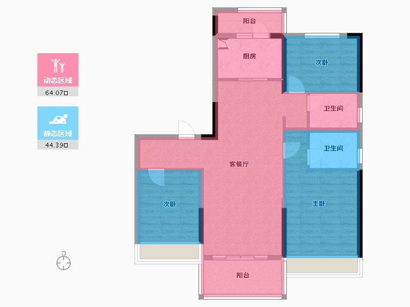 河南省-周口市-碧桂园-97.00-户型库-动静分区