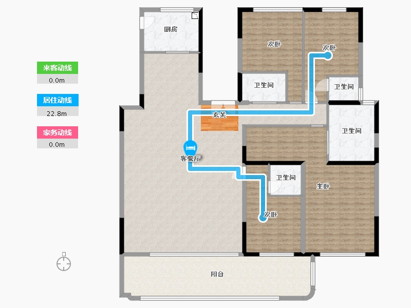 河南省-郑州市-名门樾府-220.32-户型库-动静线