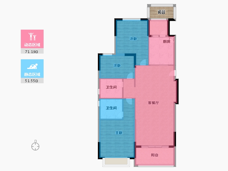 浙江省-湖州市-恒大林溪郡-114.99-户型库-动静分区