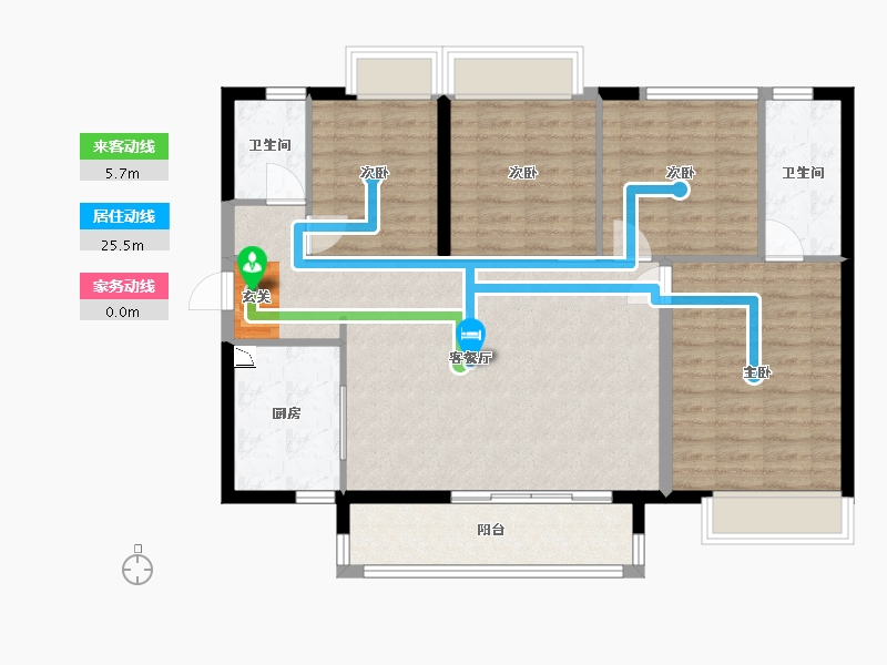 河南省-郑州市-时代领峰（清远）-102.02-户型库-动静线