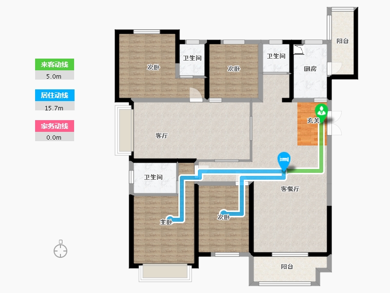 河南省-郑州市-中晟柒号院-153.60-户型库-动静线