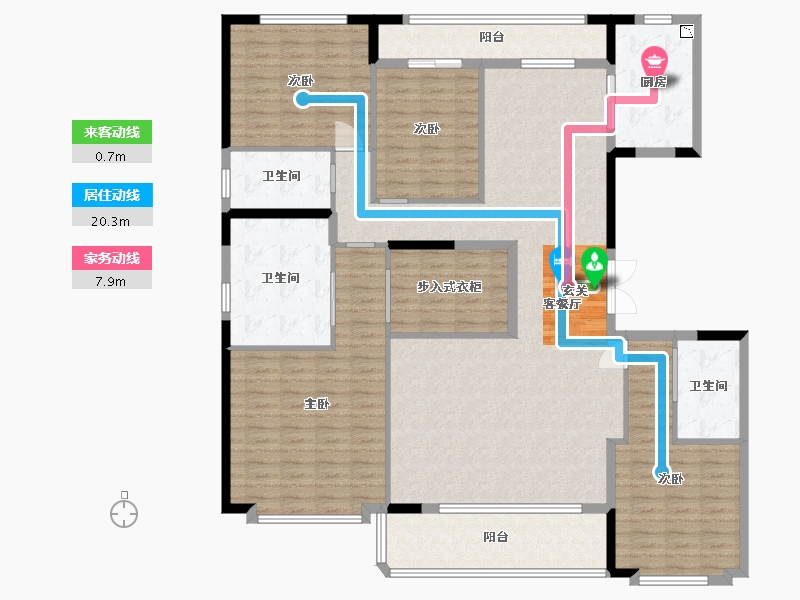 河南省-郑州市-名门樾府-175.02-户型库-动静线