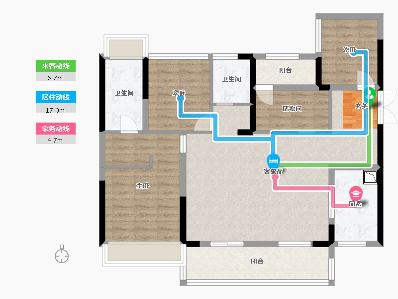 广东省-广州市-朝安金茂悦-100.00-户型库-动静线