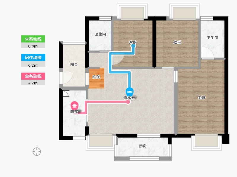 河南省-郑州市-时代领峰（清远）-76.60-户型库-动静线