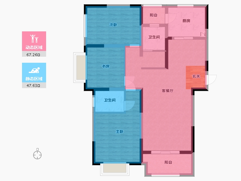 河南省-郑州市-中晟柒号院-102.39-户型库-动静分区