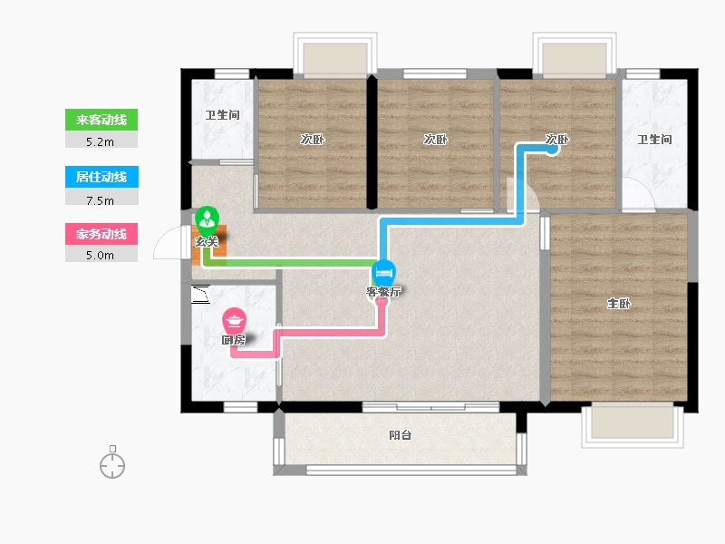 河南省-郑州市-时代领峰（清远）-93.63-户型库-动静线