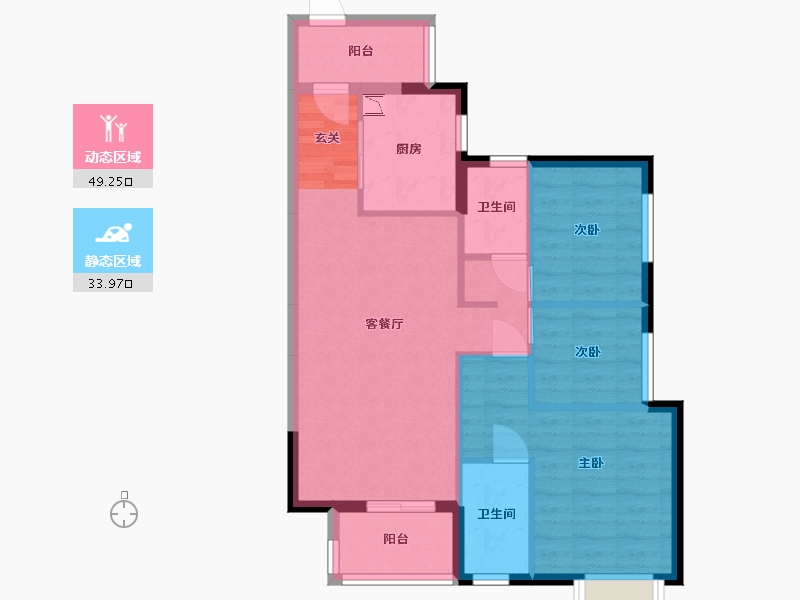 广东省-广州市-时代领峰（清远）-74.25-户型库-动静分区