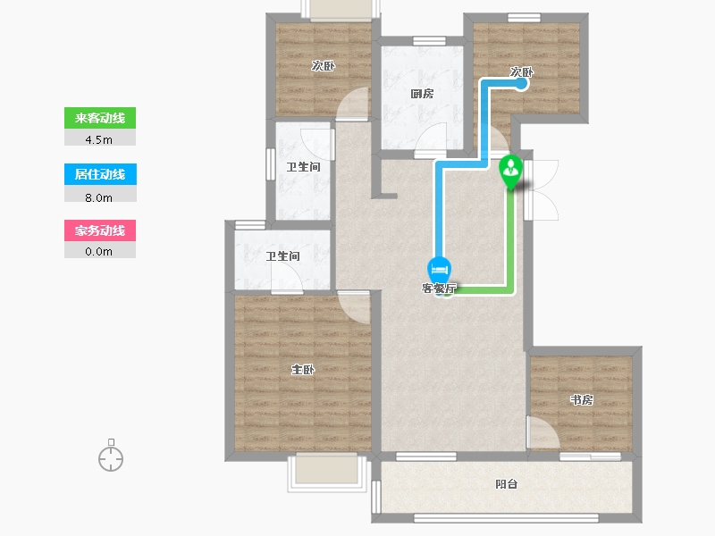 江苏省-无锡市-金科集美壹品-103.20-户型库-动静线