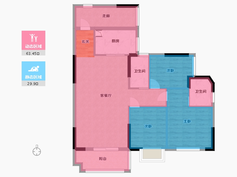 广东省-广州市-仟信广场-83.20-户型库-动静分区