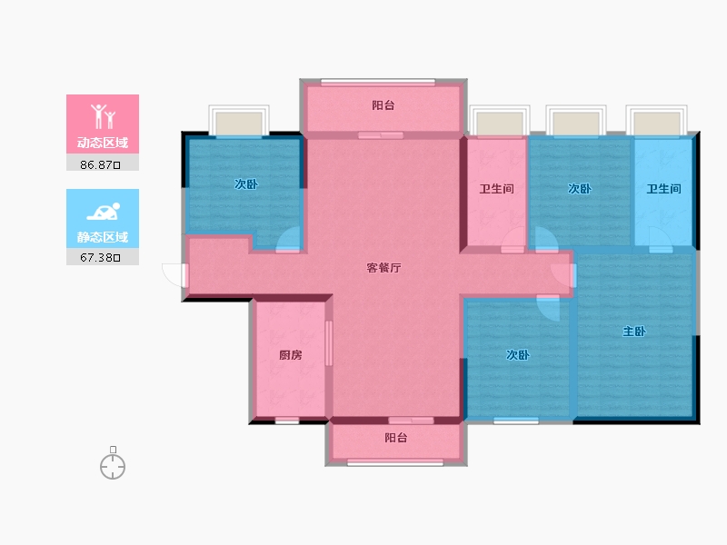 广东省-惠州市-保利山水城-138.00-户型库-动静分区