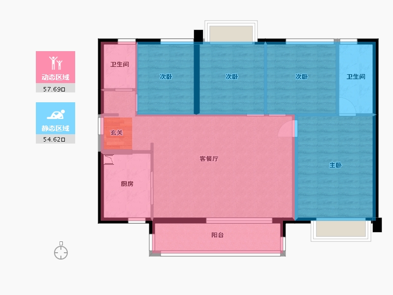 广东省-广州市-时代领峰（清远）-101.79-户型库-动静分区