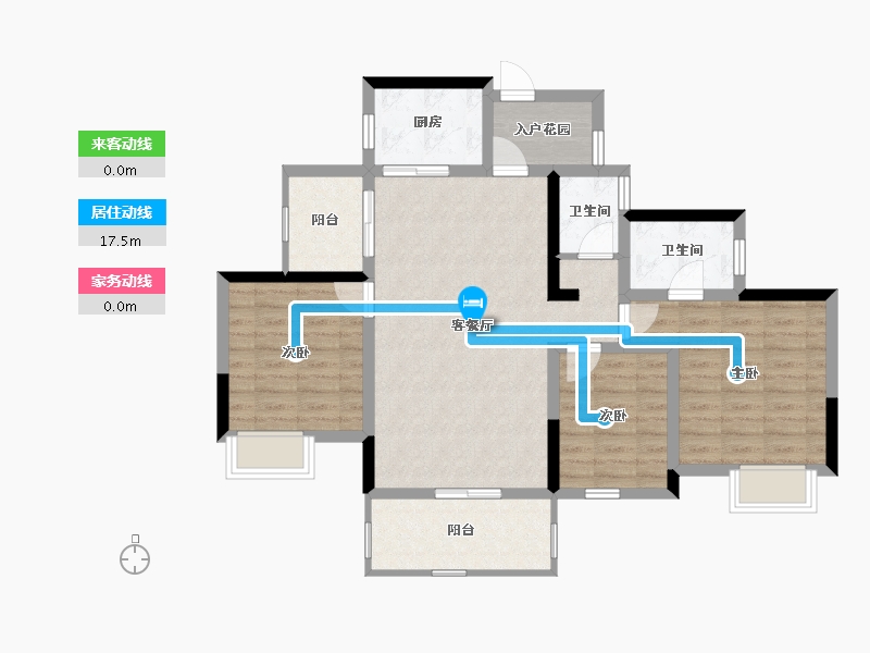 四川省-成都市-蝴蝶洲（青白江）-88.40-户型库-动静线