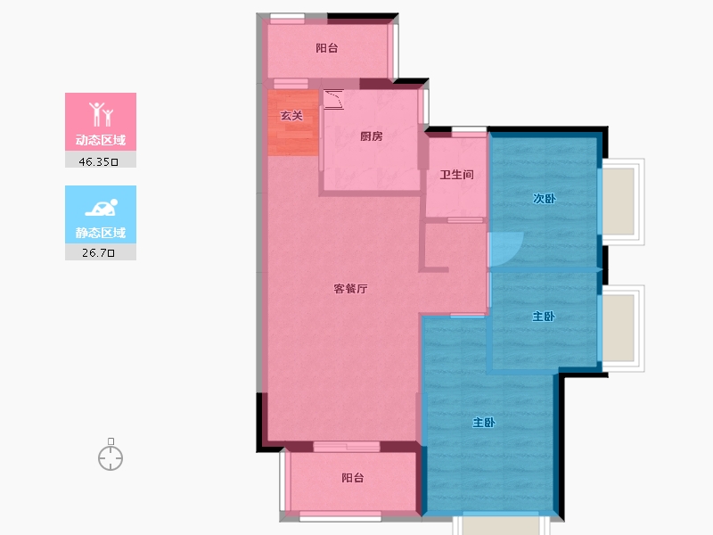 广东省-广州市-时代领峰（清远）-64.86-户型库-动静分区