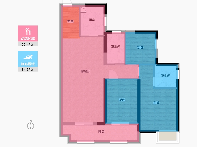 广东省-广州市-纵横揽云-76.00-户型库-动静分区