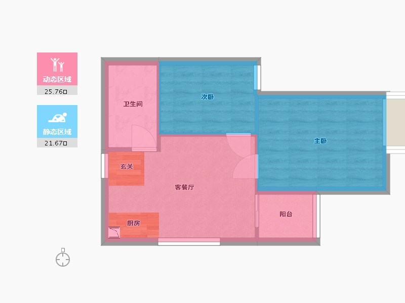 广东省-广州市-名荟公馆-42.41-户型库-动静分区