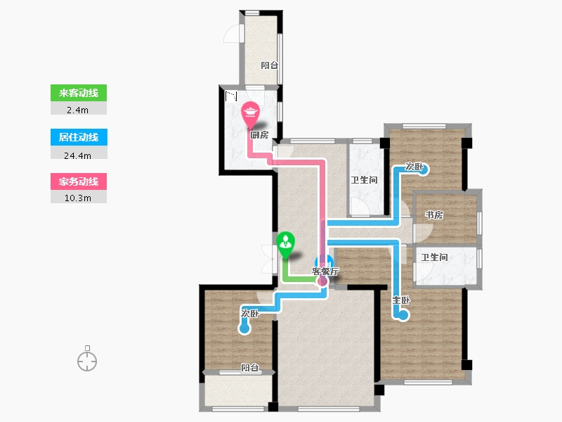 福建省-福州市-融侨观邸-130.00-户型库-动静线