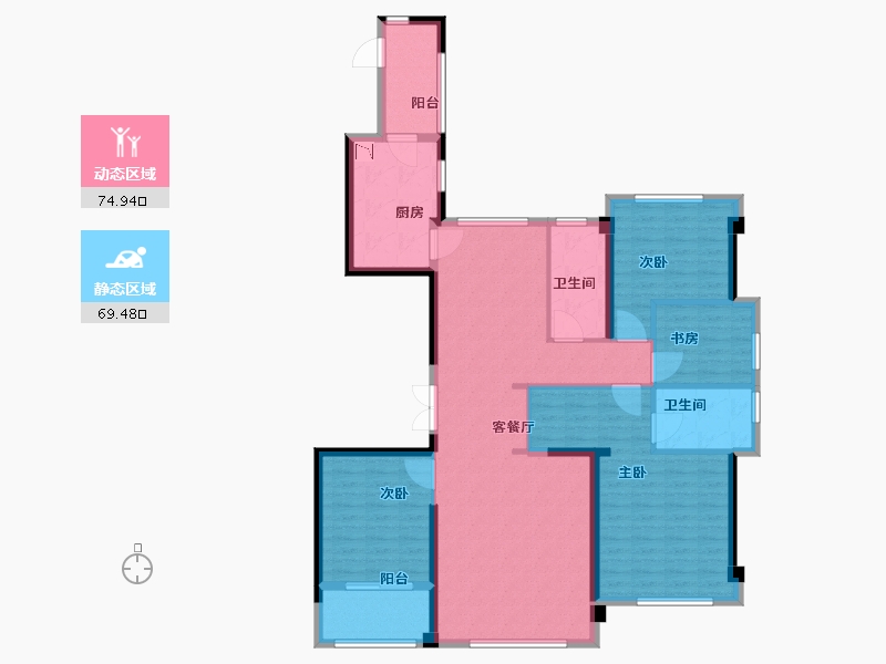 福建省-福州市-融侨观邸-130.00-户型库-动静分区