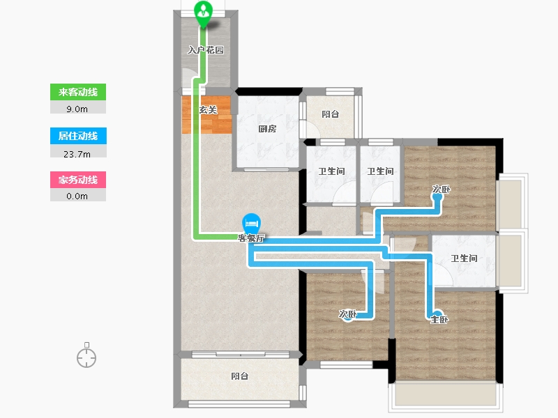 广东省-湛江市-嘉豪城市花园-92.95-户型库-动静线