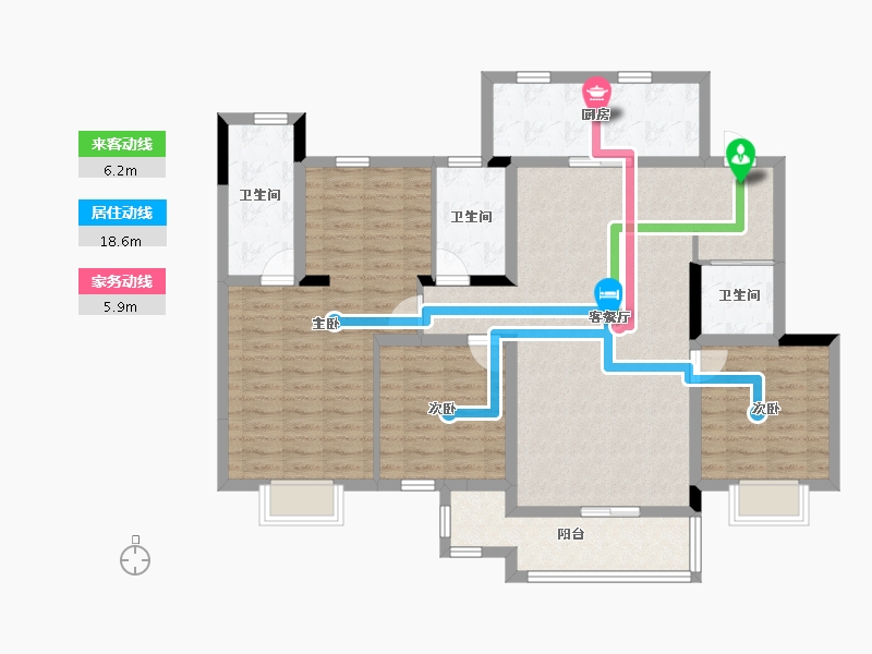 江苏省-无锡市-信义山水嘉庭-114.40-户型库-动静线