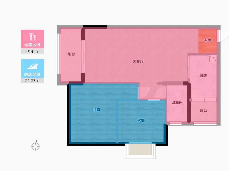 广东省-广州市-纵横揽云-60.80-户型库-动静分区