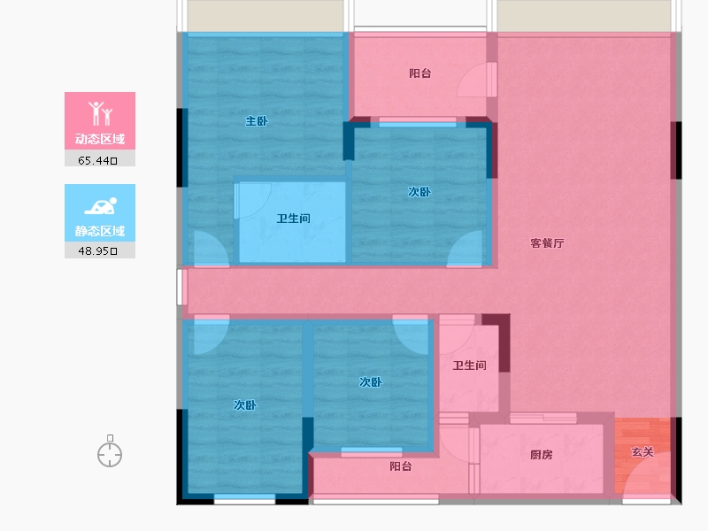 广东省-湛江市-博士轩-100.89-户型库-动静分区