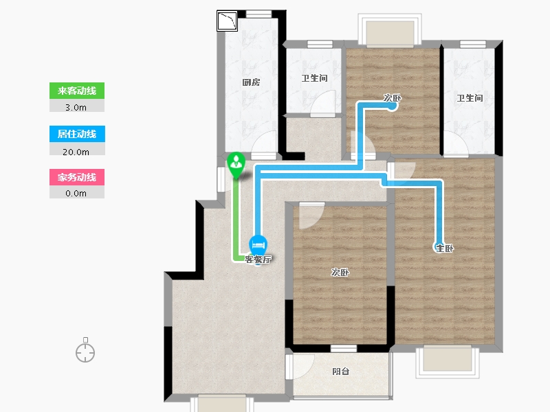 江苏省-无锡市-华君湖湾花园-91.99-户型库-动静线