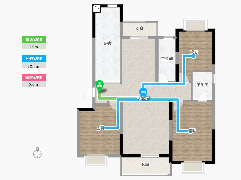 江苏省-无锡市-华君湖湾花园-114.40-户型库-动静线